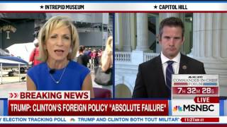 Sep 7 Rep Kinzinger joins Andrea Mitchell on MSNBC [upl. by Rraval]