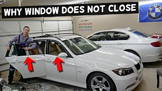 WHY WINDOW DOES NOT CLOSE GO UP BMW E90 E91 E92 E93 325i 328i 330i 335i 320i 318i 316i 316d 318d 320 [upl. by Jerrold]