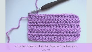 Beginner Crochet Basics How to double crochet [upl. by Nagad]