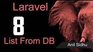 Laravel 8 tutorial  Show List from Database Table [upl. by Carole]