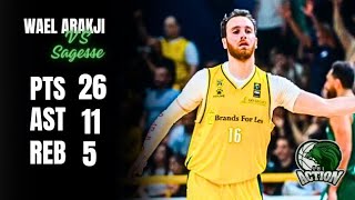 Wael Arakji highlights against Sagesse  Al Riyadi VS Sagesse 20232024 [upl. by Anesor263]