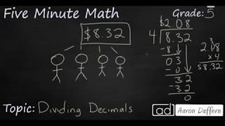 5th Grade Math Dividing Decimals [upl. by Sokil]