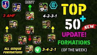 Top 50 Best Unique Formations In eFootball 2024 Mobile  New Hidden Formation In eFootball 😍 [upl. by Aisatnaf896]