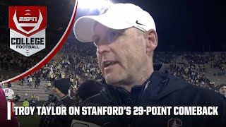 Stanford’s head coach speaks after shocking Colorado in 2OT  ESPN College Football [upl. by Mosora973]