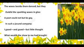 ENGLISH RECITATION POEM DAFFODILS BY WILLIAM WORDSWORTH FOR COMPETITION [upl. by Bowe]