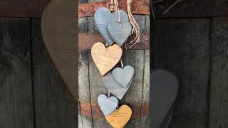 Wooden Heart Decor Heart Shaped Decorations Rustic Heart Ornament Handmade Heart Decor rustic [upl. by Omixam228]