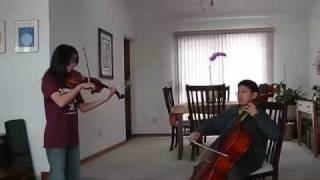 Poor Wayfaring Stranger cello and violin duet [upl. by Aiseneg]