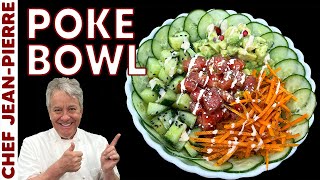 Delicious and Beautiful Poke Bowl  Chef JeanPierre [upl. by Adorl]