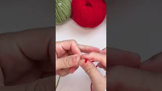 How to tie a knot with yarn yarnknot crocheting madeeasy [upl. by Atnuahc690]