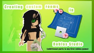 Creating Custom Rooms in Roblox Studio 💚  zambvie additional parts to my first roblox game [upl. by Eardnaed490]