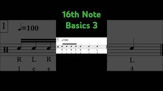 Rhythm Reading 16th Note Basics 3 100 bpm 16thnotes shorts rhythm music [upl. by Cirdor]