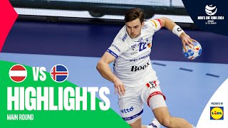 The effort was not enough  Austria vs Iceland  Highlights  Mens EHF EURO 2024 [upl. by Haelak787]