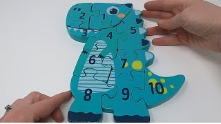 NEW learn numbers 110 with Ed bot’s big blue dinosaur jigsaw [upl. by Nytsirc]