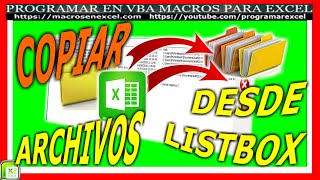 553 ❤️ Como COPIAR ARCHIVO a 🔥 OTRO DIRECTORIO desde un LISTBOX de Excel VBA [upl. by Martine]