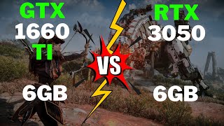 RTX 3050 6GB vs GTX 1660 TI – Teste em 11 jogos [upl. by Keraj809]