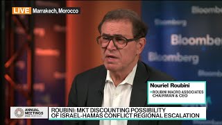 Nouriel Roubini Sees Markets Pricing ‘Something Ugly’ Happening in Gaza [upl. by Amliv709]