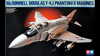 Tamiya  F4J Phantom II Marines  132 Scale Model  In Box Review [upl. by Brier]