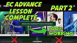 HOW TO COMPLETE FC LESSONS ADVANCED UNLOCK DIVISION RIVALS TOURNAMENT PLAY IN EA FC FIFA MOBILE 24 [upl. by Minnie]