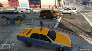 Grand Theft Auto V Franklin Drives Taxi 83 gta5 gaming [upl. by Nnayelhsa]