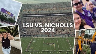 LSU V NICHOLLS 2024 Half time shows Warmups and GRWM [upl. by Eltotsira375]