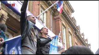 Leicester City Fans Line Streets for Victory Parade [upl. by Belford]