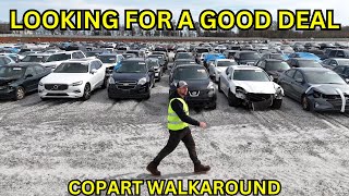 WALKING AROUND COPART IN SEARCH OF A GOOD DEAL [upl. by Feeney]