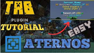 Minecraft Aternos Server Custom Tablist  Tutorial Tab Plugin [upl. by Lashond]