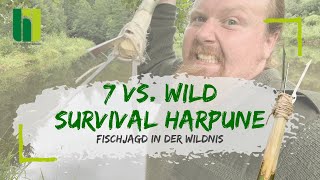 7 VS WILD HARPUNE UND SPEERSCHLEUDER  Fische fangen mit der Bushcraft Essentials Survival Karte 🎣 [upl. by Argent]