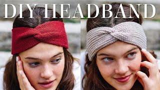 TWISTED HEADBAND Knitting Tutorial Step by Step [upl. by Galliett166]