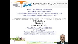 PMP 6th Ed  Chapter 1  L3  El Antary [upl. by Daahsar]