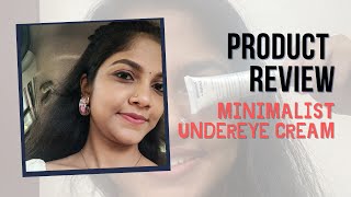 Product Review😎  Reduces dark circles 🤩 minimalist under eye cream 😍 vlog 24 [upl. by Eiramasil]