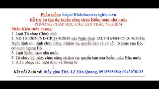 Kiểm toán nhà nước Tuyển Công chức năm 2024ôn tập dự tuyển [upl. by Pauli]