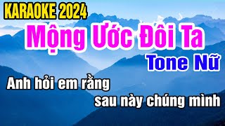 Ước Mộng Đôi Ta Karaoke Tone Nữ Nhạc Sống gia huy beat [upl. by Ellison413]