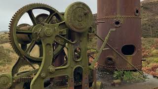 Abandoned Smith amp Rodley Steam Crane old machinery Jumbles Quarry Trough of Bowland Slaidburn [upl. by Einnil442]