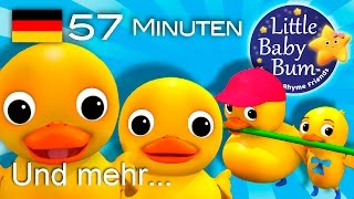 Sechs kleine Entlein  Und noch viele weitere Kinderlieder  von LittleBabyBum [upl. by Couhp]