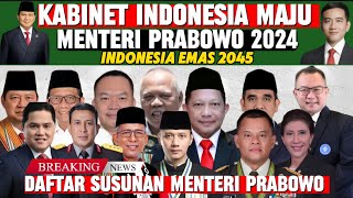 CALON MENTERI PRABOWO GIBRAN TERBARU [upl. by Siuol420]