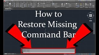 How To Restore Missing Command Bar In AutoCAD 2017  DigitalKnowledge [upl. by Tobe]