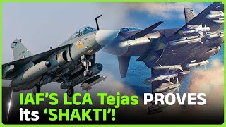 IAF’S LCA Tejas proves its efficiency ‘intercepts’ Typhoon Rafale of Germany Spain and France [upl. by Iralam]