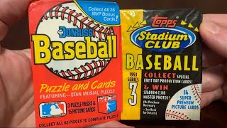 HOF HITS 1988 Donruss amp 1993 Stadium Club Series 3 baseballcards junkwax openingpacks [upl. by Avot196]