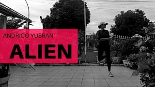 Alien Line Dance by Andrico Yusran INA  IntermediateAdvanced [upl. by Golda248]