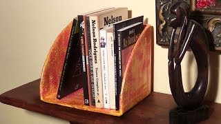 RÁPIDO E FÁCIL COMO FAZER APARADOR DE LIVROS  DIY BOOK SUPPORT  COMO HACER SUPORTE PARA LIBROS [upl. by Anayra]