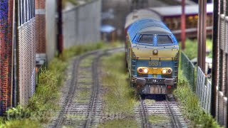 Train Graveyard and Locomotive Cemetery on a Beautiful Weathered Model Railroad Layout in HO Scale [upl. by Millda943]