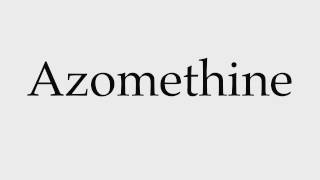 How to Pronounce Azomethine [upl. by Lanti]