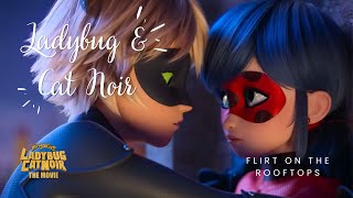 Ladybug And Cat Noir flirting 😍😘 Miraculous Ladybug amp Cat Noir The Movie [upl. by Georgianna989]