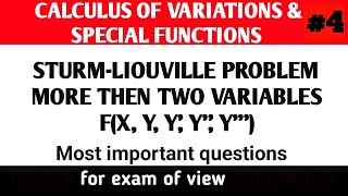 Sturm liouville problem 4 calculus of variations amp special functions maths msc msc2023 [upl. by Aremahs]