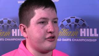 Interview  Keegan Brown Beats John Part At 2015 World Darts Championship [upl. by Ardnac]