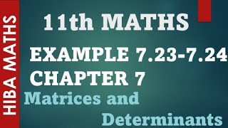 11th maths chapter 7 example 723  724 matrices and determinants tn syllabus [upl. by Gherlein71]