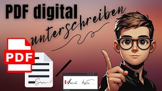 PDF Unterschrift hinzufügen PDFs ausfüllen u signieren ohne Papier Ausdruck TUTORIAL 2024 [upl. by Mailli]