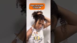 2 Easy Curly Updo 🤍 [upl. by Ahiel]