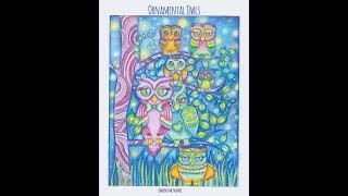 Ornemental owls  Edwina McNamee  Flip through [upl. by Matusow]